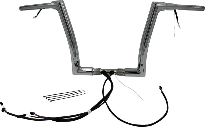 FAT Baggers INC. EZ Install Wired 1-1/2" Flat Top Handlebar Kit - Chrome - 612912
