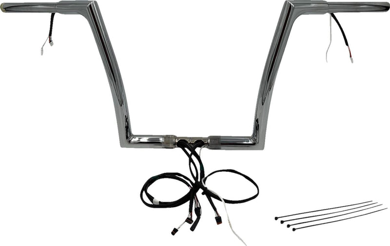 FAT Baggers INC. EZ Install Wired 1-1/4" Flat Top Handlebar Kit - Chrome - 702912