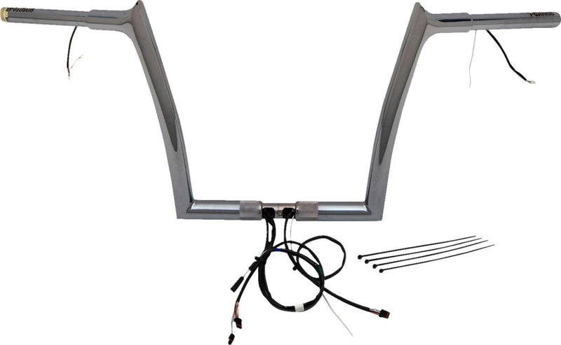 FAT Baggers INC. EZ Install Wired 1-1/4" Pointed Top Handlebar Kit - Chrome - 901912