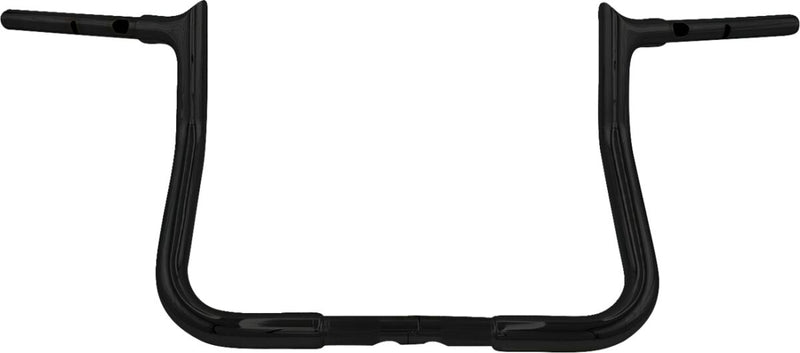 FAT Baggers INC. 1-1/4" EZ Install Pointed Top Handlebar - Black, Gloss - 945011-B