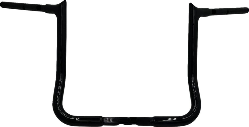 FAT Baggers INC. 1-1/4" EZ Install Pointed Top Handlebar - Black, Gloss - 945014-B