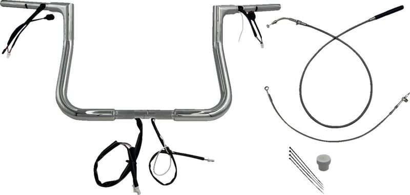 FAT Baggers INC. 1-1/4" EZ Install Flat Top Handlebar - Chrome - 749011