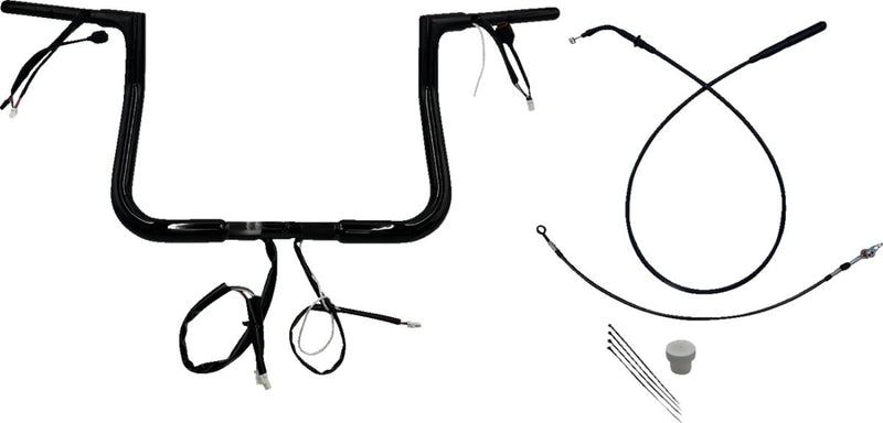 FAT Baggers INC. 1-1/4" EZ Install Flat Top Handlebar - Black - 749011-B