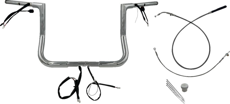 FAT Baggers INC. 1-1/4" EZ Install Flat Top Handlebar - Chrome - 749012