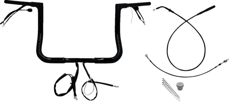 FAT Baggers INC. 1-1/4" EZ Install Flat Top Handlebar - Black - 749012-B