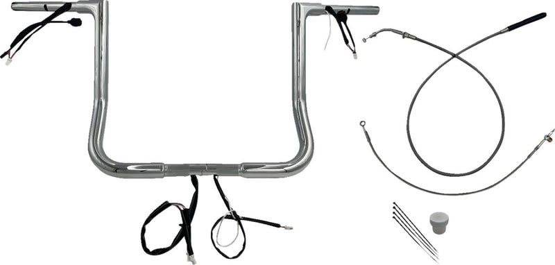 FAT Baggers INC. 1-1/4" EZ Install Flat Top Handlebar - Chrome - 749014