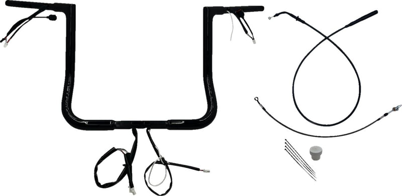 FAT Baggers INC. 1-1/4" EZ Install Flat Top Handlebar - Black - 749014-B