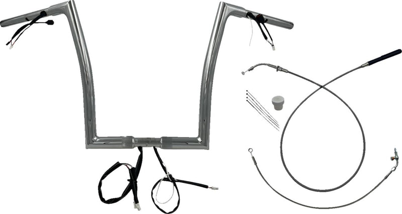 FAT Baggers INC. 1-1/4" EZ Install Flat Top Handlebar - Chrome - 749914