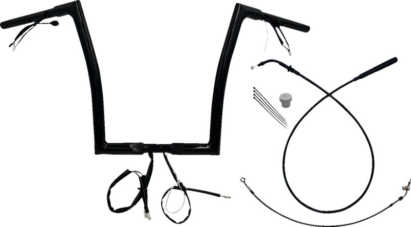 FAT Baggers INC. 1-1/4" EZ Install Flat Top Handlebar - Black - 749914-B