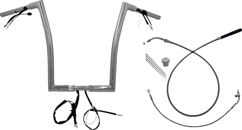 FAT Baggers INC. 1-1/4" EZ Install Flat Top Handlebar - Chrome - 749916
