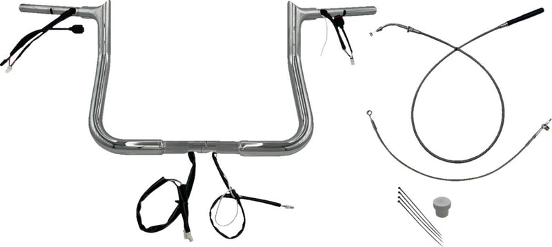 FAT Baggers INC. 1-1/4" EZ Install Pointed Top Handlebar - Chrome - 949011