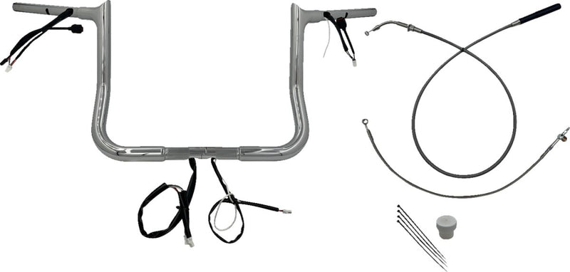 FAT Baggers INC. 1-1/4" EZ Install Pointed Top Handlebar - Chrome - 949012