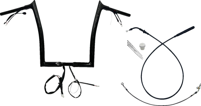 FAT Baggers INC. 1-1/4" EZ Install Pointed Top Handlebar - Black, Gloss - 949914-B