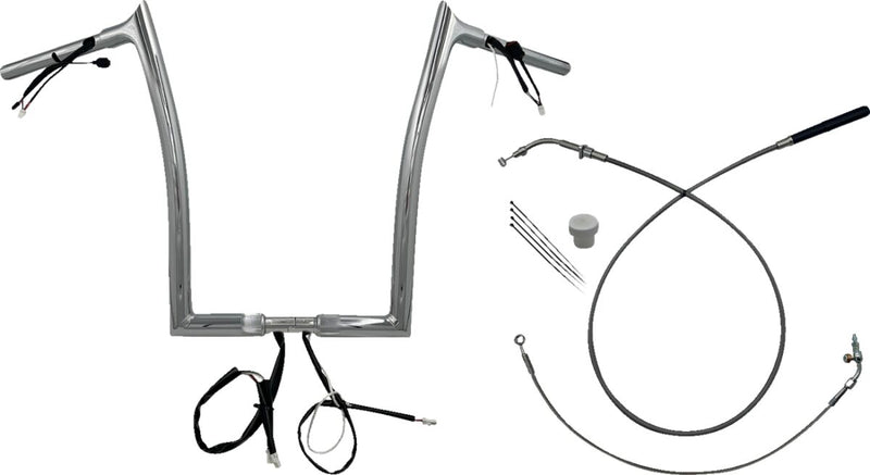 FAT Baggers INC. 1-1/4" EZ Install Pointed Top Handlebar - Chrome - 949916