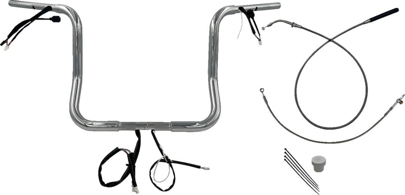 FAT Baggers INC. 1-1/4" EZ Install Round Top Handlebar - Chrome - 939014