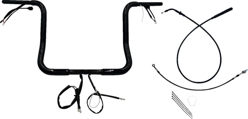 FAT Baggers INC. 1-1/4" EZ Install Round Top Handlebar - Black - 939014-B
