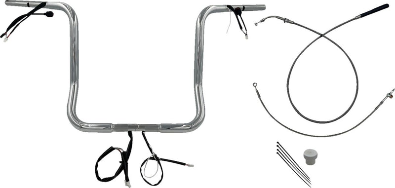 FAT Baggers INC. 1-1/4" EZ Install Round Top Handlebar - Chrome - 939016