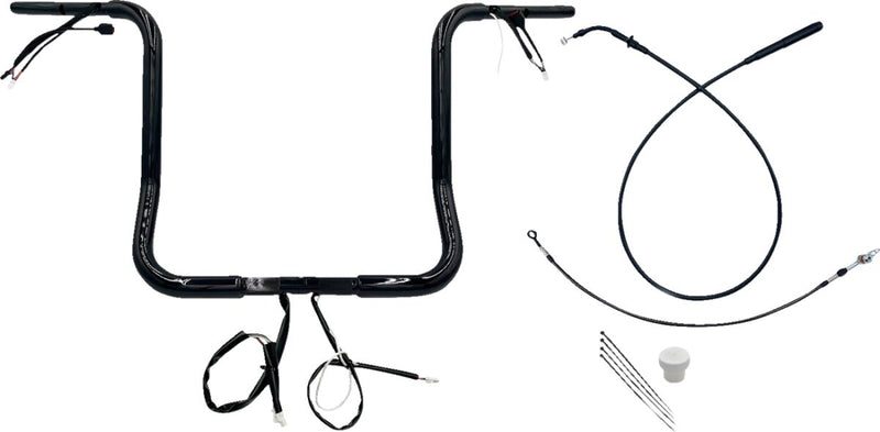 FAT Baggers INC. 1-1/4" EZ Install Round Top Handlebar - Black - 939016-B