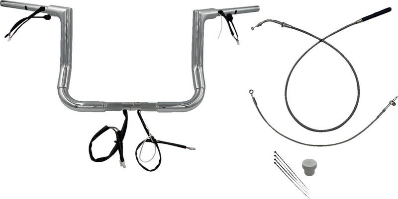FAT Baggers INC. 1-1/2" EZ Install Flat Top Handlebar - Chrome - 649012