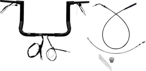 FAT Baggers INC. 1-1/2" EZ Install Flat Top Handlebar - Black - 649012-B