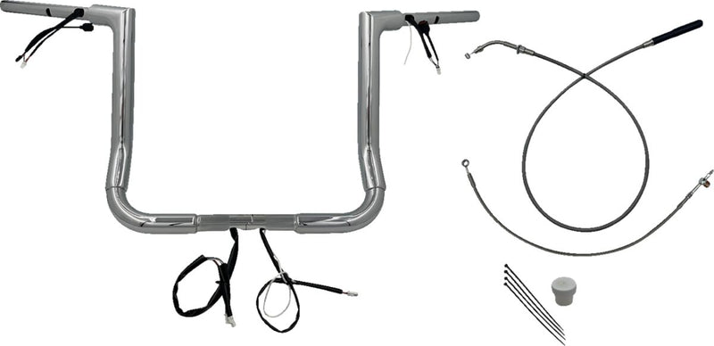 FAT Baggers INC. 1-1/2" EZ Install Flat Top Handlebar - Chrome - 649014