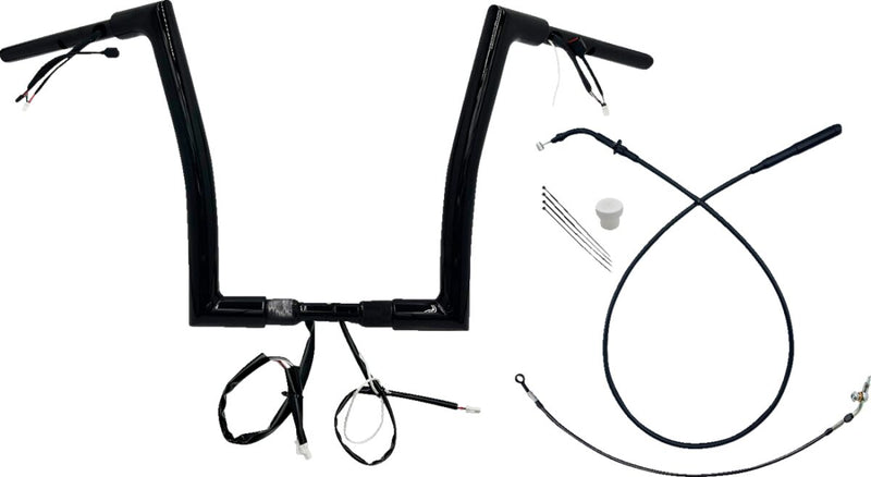 FAT Baggers INC. 1-1/2" EZ Install Flat Top Handlebar - Black - 649914-B