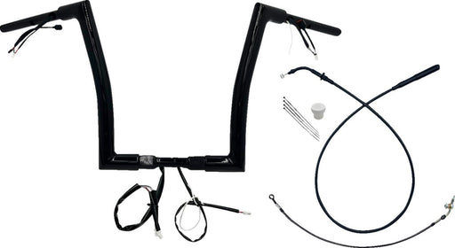 FAT Baggers INC. 1-1/2" EZ Install Flat Top Handlebar - Black - 649914-B