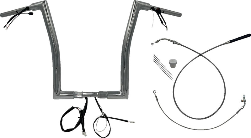 FAT Baggers INC. 1-1/2" EZ Install Flat Top Handlebar - Chrome - 649916