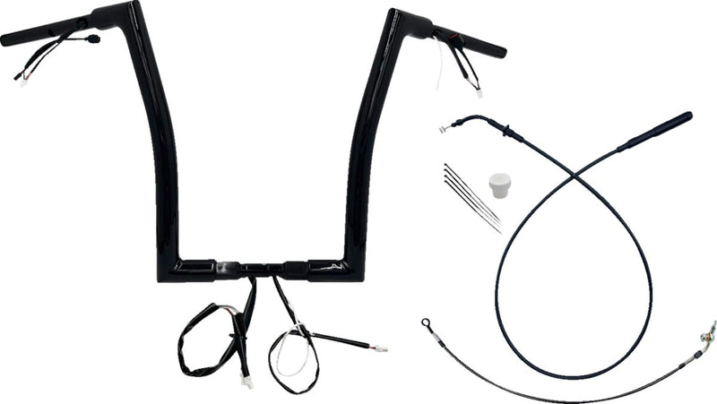 FAT Baggers INC. 1-1/2" EZ Install Flat Top Handlebar - Black - 649916-B