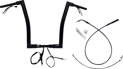 FAT Baggers INC. 1-1/2" EZ Install Flat Top Handlebar - Black - 649916-B