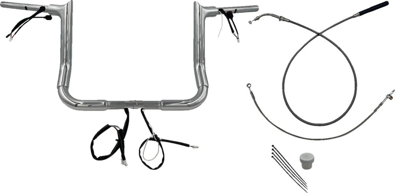 FAT Baggers INC. 1-1/2" EZ Install Pointed Top Handlebar - Chrome - 849012