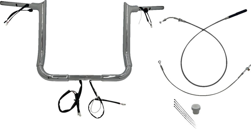 FAT Baggers INC. 1-1/2" EZ Install Pointed Top Handlebar - Chrome - 849014