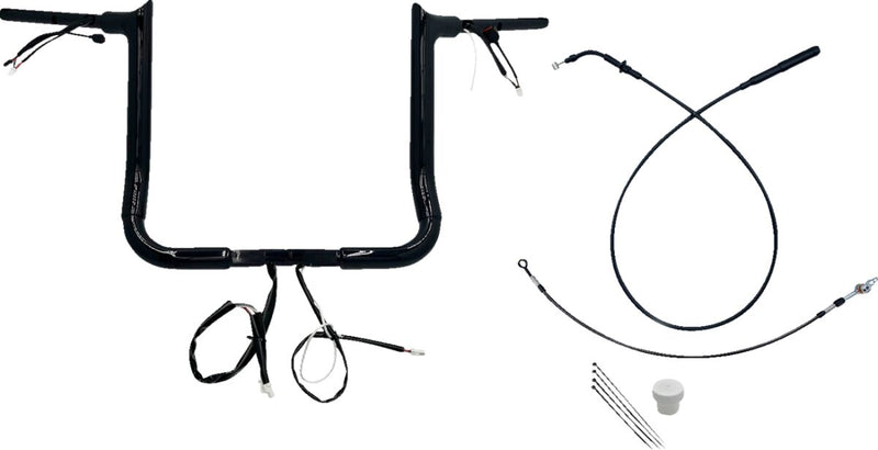 FAT Baggers INC. 1-1/2" EZ Install Pointed Top Handlebar - Black - 849014-B