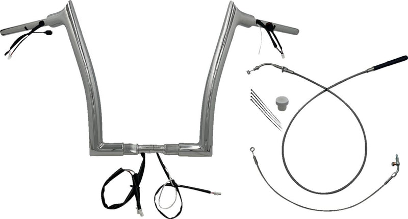 FAT Baggers INC. 1-1/2" EZ Install Pointed Top Handlebar - Chrome - 849914