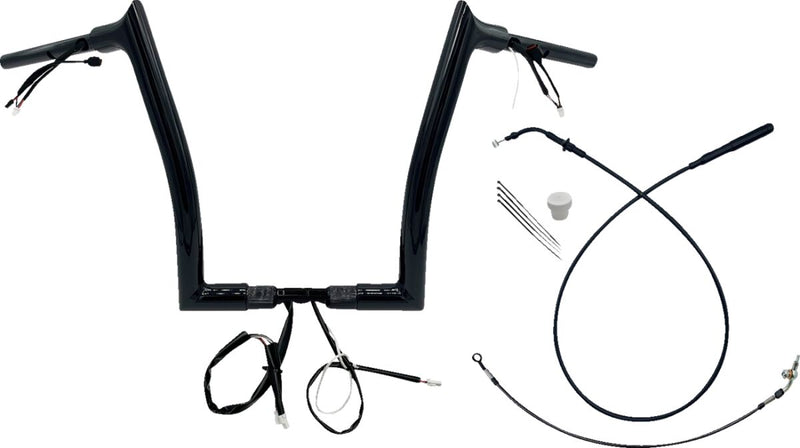 FAT Baggers INC. 1-1/2" EZ Install Pointed Top Handlebar - Black - 849914-B