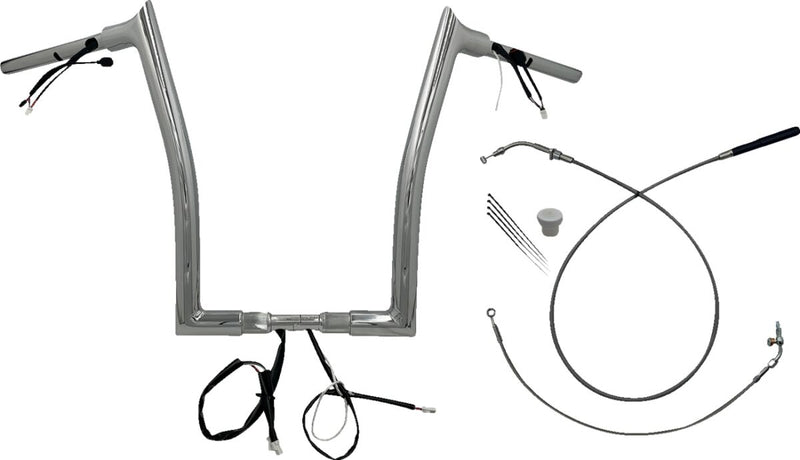 FAT Baggers INC. 1-1/2" EZ Install Pointed Top Handlebar - Chrome - 849916