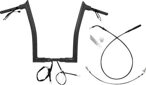 FAT Baggers INC. 1-1/2" EZ Install Pointed Top Handlebar - Black - 849916-B