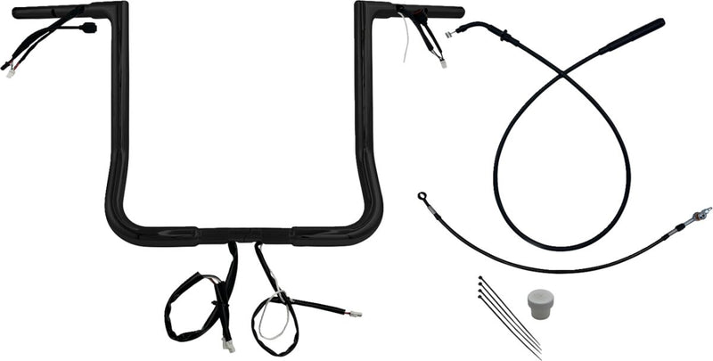 FAT Baggers INC. EZ Install Wired Handlebar Kit - Black, Powder-Coated - 749016-B