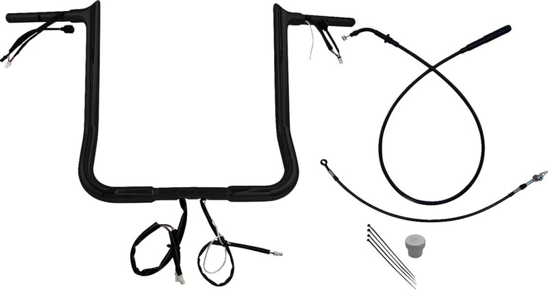 FAT Baggers INC. EZ Install Wired Handlebar Kit - Black, Powder-Coated - 949016-B