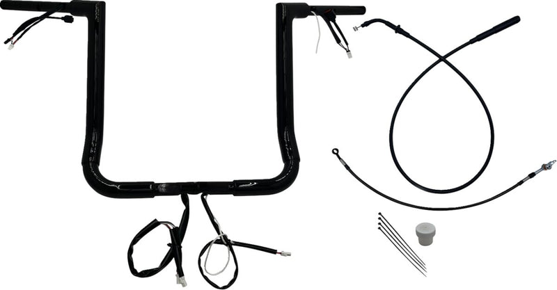 FAT Baggers INC. EZ Install Wired Handlebar Kit - Black, Powder-Coated - 649016-B