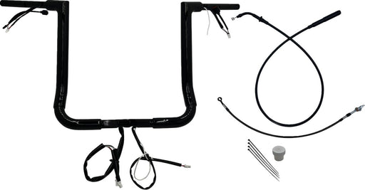 FAT Baggers INC. EZ Install Wired Handlebar Kit - Black, Powder-Coated - 649016-B