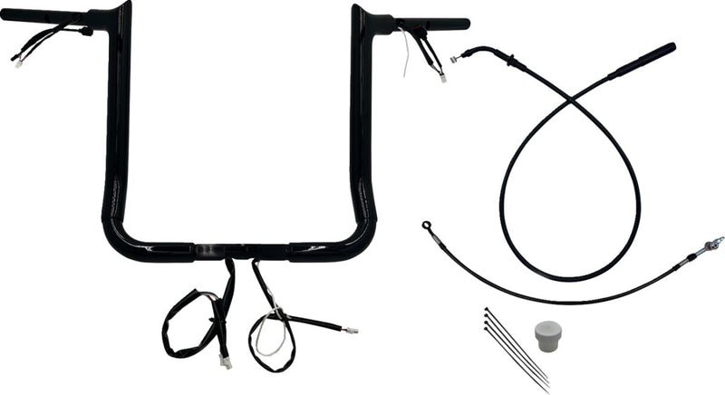 FAT Baggers INC. EZ Install Wired Handlebar Kit - Black, Powder-Coated - 849016-B
