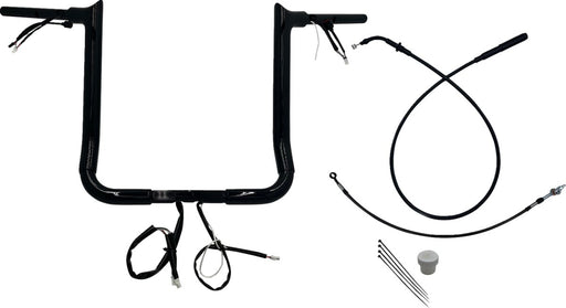 FAT Baggers INC. EZ Install Wired Handlebar Kit - Black, Powder-Coated - 849016-B