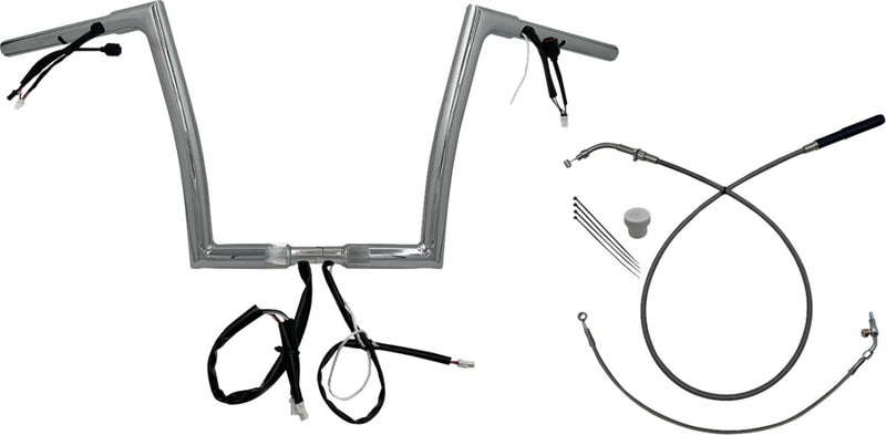 FAT Baggers INC. 1-1/4" EZ Install Flat Top Handlebar - Chrome - 749912