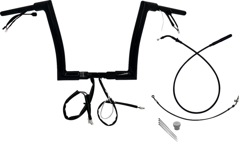 FAT Baggers INC. 1-1/2" EZ Install Flat Top Handlebar - Black - 649912-B