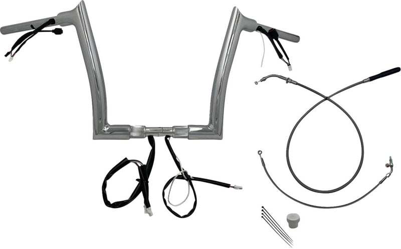 FAT Baggers INC. 1-1/2" EZ Install Pointed Top Handlebar - Chrome - 849912