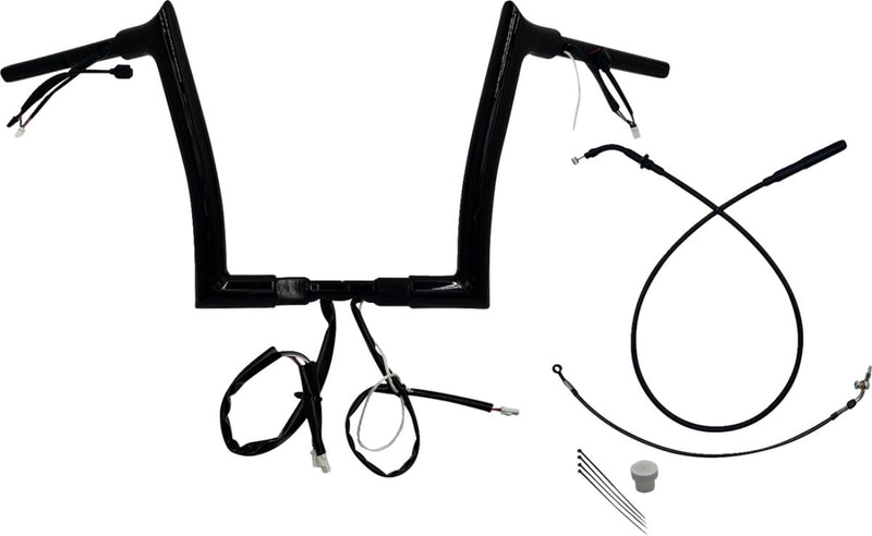 FAT Baggers INC. 1-1/2" EZ Install Pointed Top Handlebar - Black - 849912-B