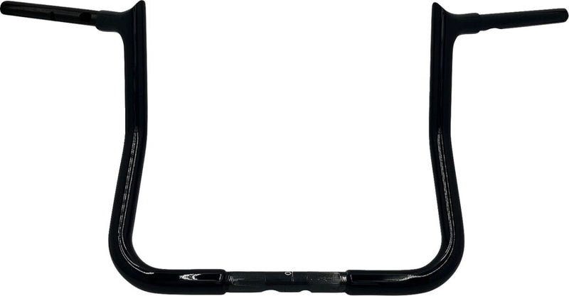 FAT Baggers INC. 1-1/4" EZ Install Pointed Top Handlebar - Black, Gloss - 945013-B