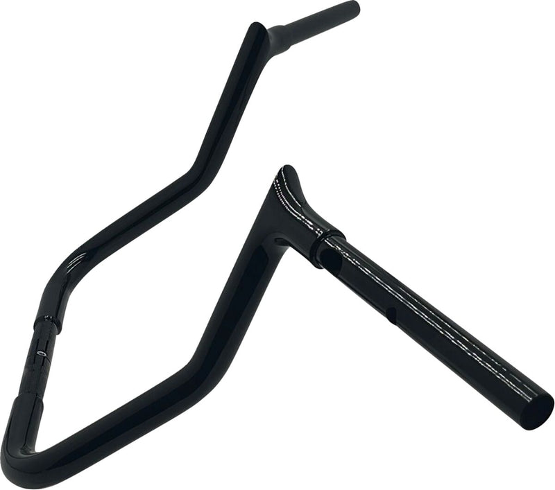 FAT Baggers INC. 1-1/4" EZ Install Pointed Top Handlebar - Black, Gloss - 945013-B