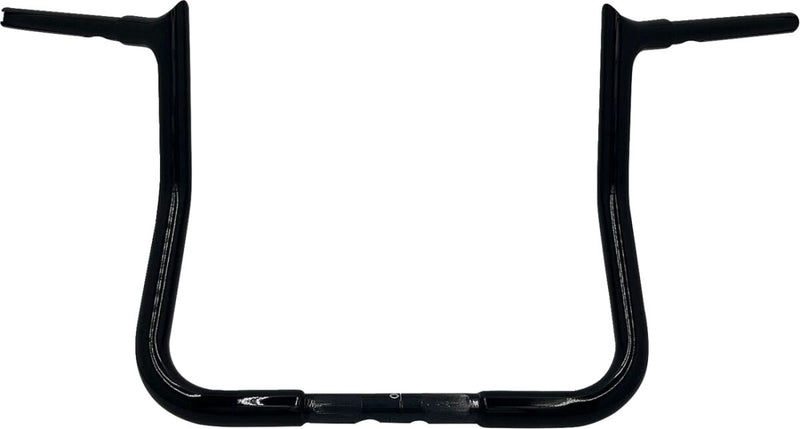 FAT Baggers INC. 1-1/4" EZ Install Pointed Top Handlebar - Black, Gloss - 905013-B